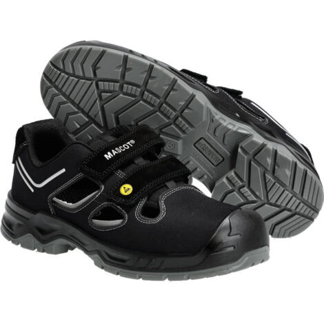 Mascot Footwear Flex Sicherheitssandale F0100-910 S1P ESD SRC DGUV Gr.40 schwarz/silber