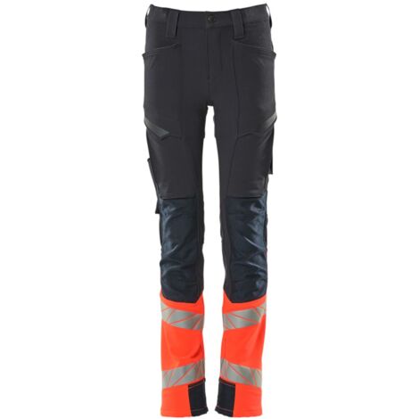 Mascot Hose für Kinder Gr. 164 schwarzblau/hi-vis rot