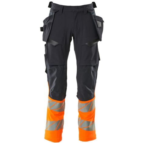 Mascot Hose mit Hängetaschen 19131-711-01014 Gr. 90C60 schwarzblau/hi-vis orange