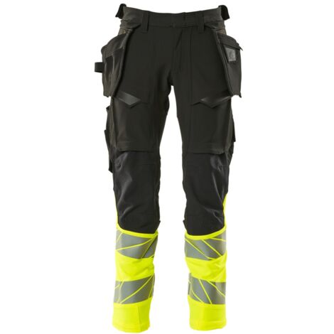 Mascot Hose mit Hängetaschen 19131-711-0917 Gr. 76C58 schwarz/hi-vis gelb