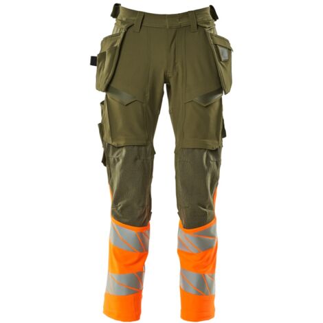 Mascot Hose mit Hängetaschen 19131-711-3314 Gr. 90C47 moosgrün/orange