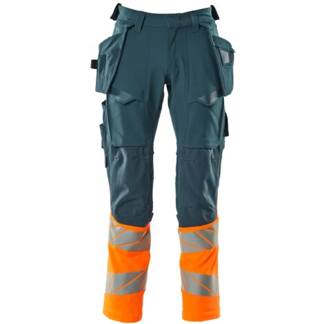 Mascot Hose mit Hängetaschen 19131-711-4414 Gr. 82C50 dunkelpetroleum/hi-vis orange