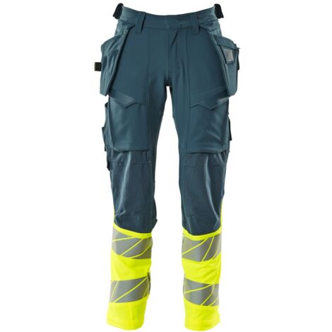 Mascot Hose mit Hängetaschen 19131-711-4417 Gr. 90C46 dunkelpetroleum/hi-vis gelb