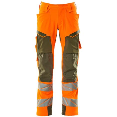 Mascot Hose mit Knietaschen 19079-511-1433 Gr. 90C51 hi-vis orange/moosgrün