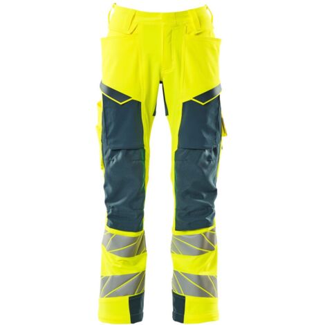 Mascot Hose mit Knietaschen 19079-511-1744 Gr. 90C56 hi-vis gelb/dunkelpetroleum