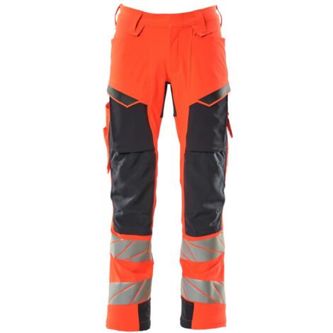 Mascot Hose mit Knietaschen 19079-511-22210 Gr. 76C50 hi-vis rot/schwarzblau