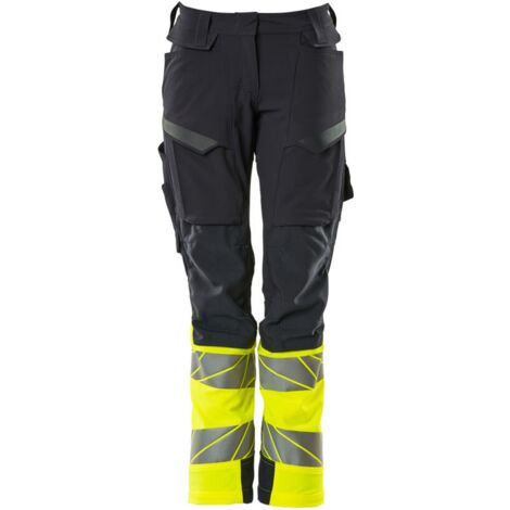 Mascot Hose mit Knietaschen 19178-511-01017 Gr. 82C46 schwarzblau/hi-vis gelb