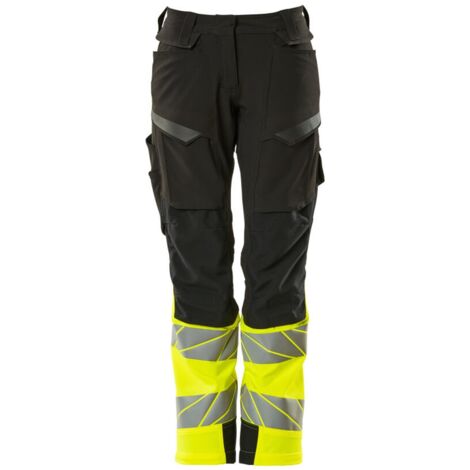 Mascot Hose mit Knietaschen 19178-511-0917 Gr. 42 schwarz/hi-vis gelb