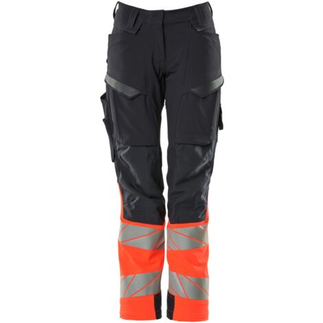 Mascot Hose mit Knietaschen 19178-511-10222 Gr. 76C56 schwarzblau/hi-vis rot