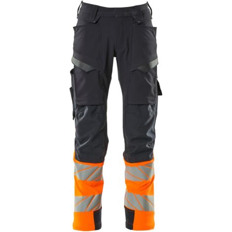Mascot Hose mit Knietaschen 19179-511-01014 Gr. 82C52 schwarzblau/hi-vis orange