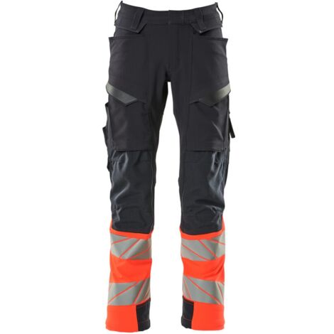 Mascot Hose mit Knietaschen 19179-511-10222 Gr. 82C68 schwarzblau/hi-vis rot