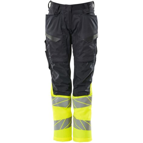 Mascot Hose mit Knietaschen 19678-236-01017 Gr. 76C44 schwarzblau/hi-vis gelb