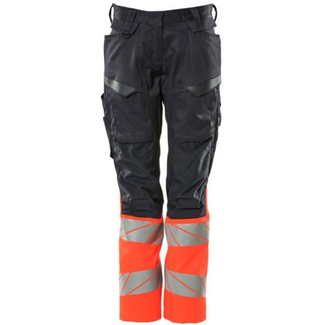 Mascot Hose mit Knietaschen 19678-236-10222 Gr. 82C48 schwarzblau/hi-vis rot