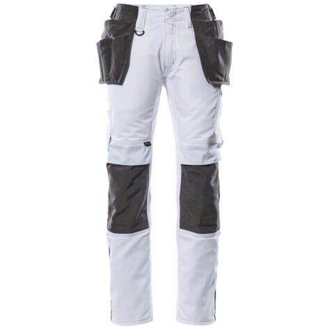 Mascot Hose UNIQUE mit Hängetaschen KASSEL CORDURA 17631 Gr. 90C52 weiß/dunkelanthrazit