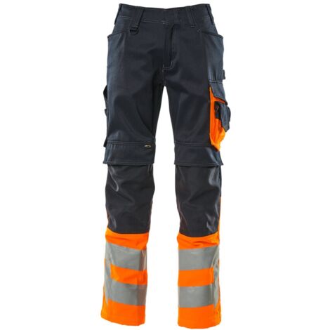 Mascot Leeds Arbeitshose Gr. 76C54 schwarzblau/hi-vis orange