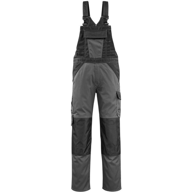 Light Bib & Brace with kneepad pockets Black/Grey - 36R - Black/Graphite - Mascot