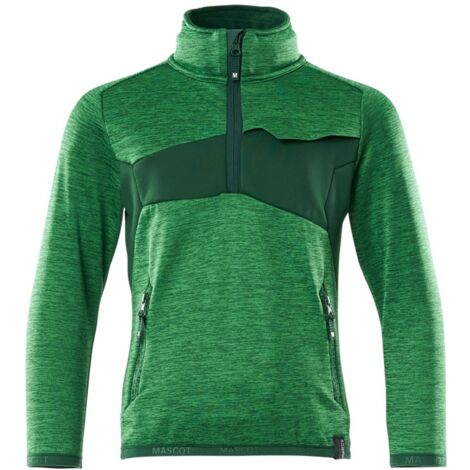 Mascot MASCOT® ACCELERATE Fleecepullover für Kinder mit kurzem Reißverschluss Gr. 116 grasgrün/grün