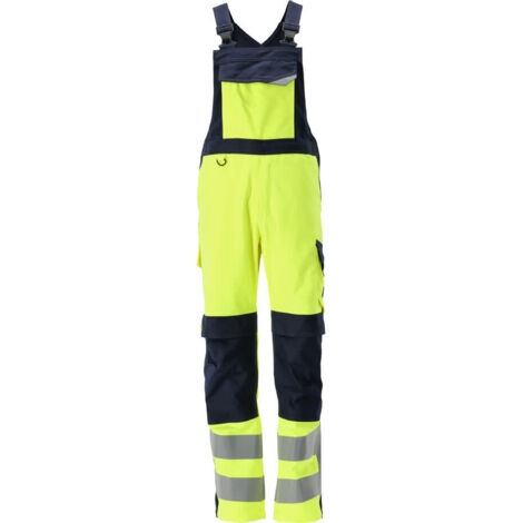 MASCOT Multisafe Latzhose Davos Gr. 76C56 hi-vis glb/schwarzbl 13869-216