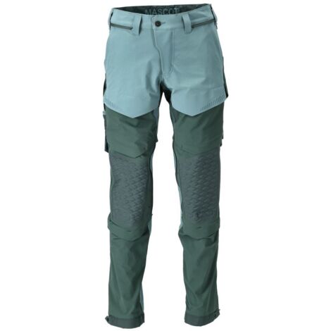 MASCOT Pantalones Ultimate con bolsillos para rodilleras - Ligeros y repelentes al agua - 22279-605-Verde menta-36