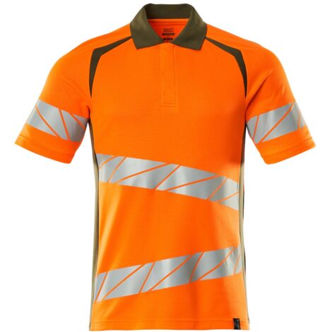 Mascot Polo-Shirt, moderne Passform Polo-shirt Gr. 3XLONE, hi-vis orange/moosgrün