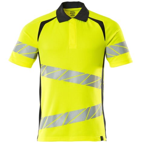 Mascot Polo-Shirt, moderne Passform Polo-shirt Gr. 4XLONE, hi-vis gelb/schwarzblau