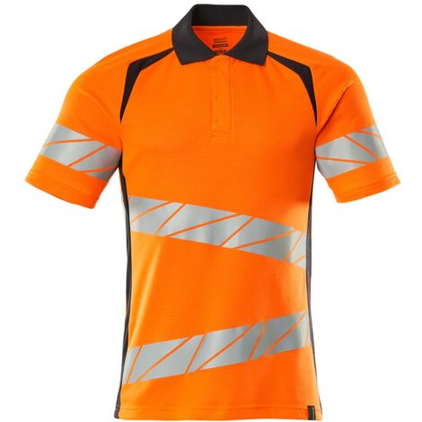 Mascot Polo-Shirt, moderne Passform Polo-shirt Gr. L ONE, hi-vis orange/schwarzblau