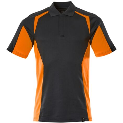 Mascot Polo-Shirt, moderne Passform Polo-shirt Gr. L, schwarzblau/hi-vis orange