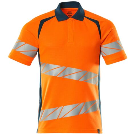 Mascot Polo-Shirt, moderne Passform Polo-shirt Gr. XL ONE, hi-vis orange/dunkelpetroleum