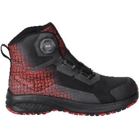 Mascot Sicherheitsstiefel F1502 S3S SR FO Gr. 43 schwarz/verkehrsrot