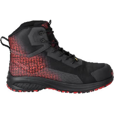 Mascot Sicherheitsstiefel F1503 S3S SR FO Gr. 49 schwarz/verkehrsrot