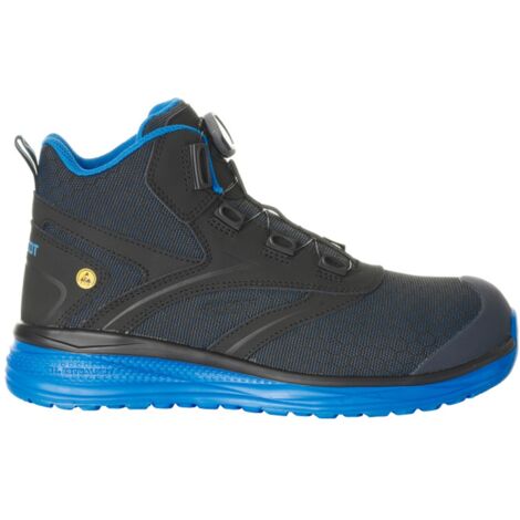 Mascot Sicherheitsstiefel S1P mit BOA® Sicherheitsstiefelette S1P Sicherheitsschuhe Gr. 38, schwarz/kornblau