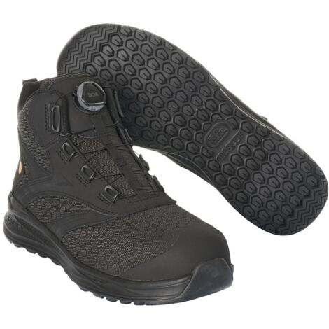 Mascot Sicherheitsstiefel S1P mit BOA® Sicherheitsstiefelette S1P Sicherheitsschuhe Gr. 43, schwarz/schwarz