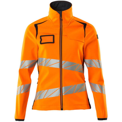 Mascot Soft Shell Jacke, Damenpassform Soft Shell Jacke Gr. 5XL, hi-vis orange/schwarzblau