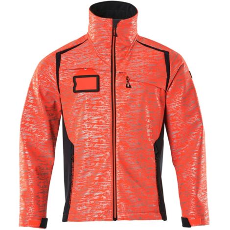 Mascot Softshelljacke mit Reflexeffekte 19202 Gr. XL Hi-vis rot/schwarzblau