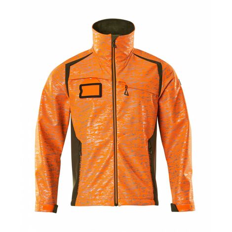 Mascot Softshelljacke mit Reflexeffekte 19202 Gr. 2XL hi-vis orange/moosgrün