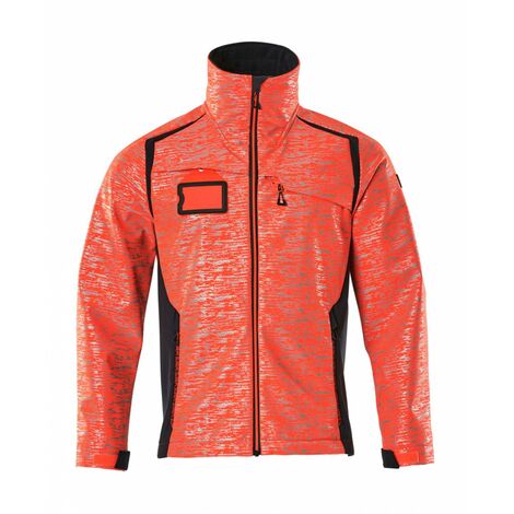 Mascot Softshelljacke mit Reflexeffekte 19202 Gr. L Hi-vis rot/schwarzblau