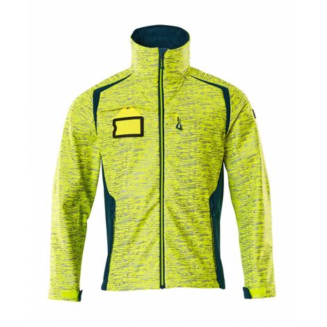 Mascot Softshelljacke mit Reflexeffekte 19202 Gr. XL hi-vis gelb/dunkelpetroleum