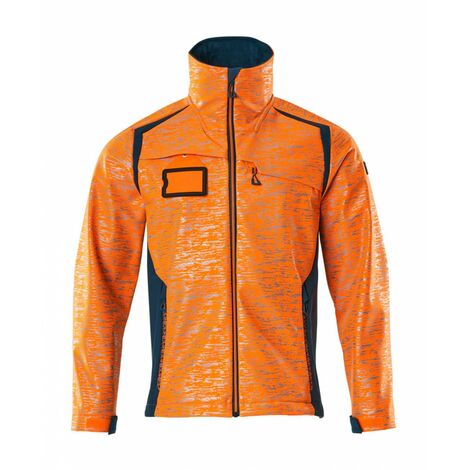 Mascot Softshelljacke mit Reflexeffekte 19202 Gr. XL hi-vis orange/dunkelpetroleum