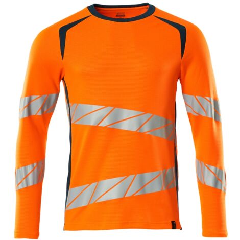 Mascot T-Shirt, langarm 19081-771-1444 Gr. 4XL hi-vis orange/dunkelpetroleum