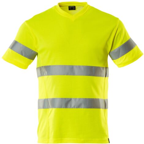 Mascot T-Shirt, V-Ausschnitt, moderne Passform T-shirt Gr. 2XL, hi-vis gelb