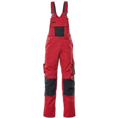 Mascot UNIQUE Latzhose  Augsburg Gr. 100 rot/schwarz
