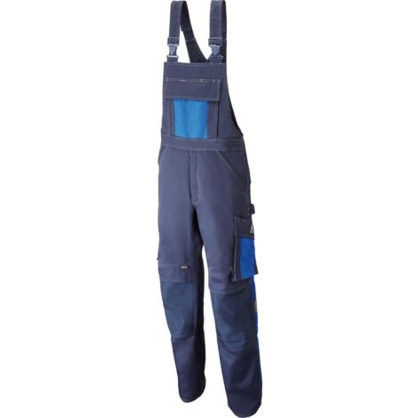 MASCOT Unique Latzhose Augsburg Gr. 82C46 schwarzblau/kornblau 12169-442