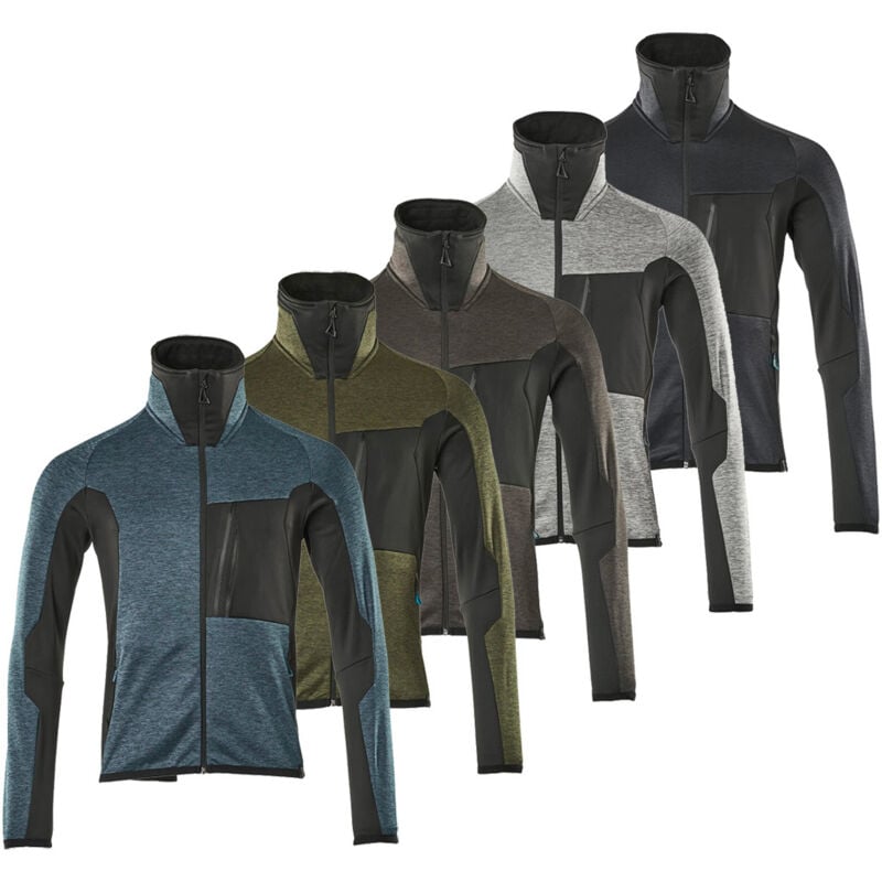 Veste de travail légère polaire zippée - 17103-316 - Gris chiné / Noir - l - Gris chiné / Noir - Mascot