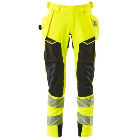 Mascot Warn-Stretchhose mit Hängetaschen 19031-711 Gr. 120 hi-vis gelb/schwarz