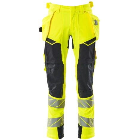Mascot Warn-Stretchhose mit Hängetaschen 19031-711 Gr. 60 hi-vis gelb/schwarzblau