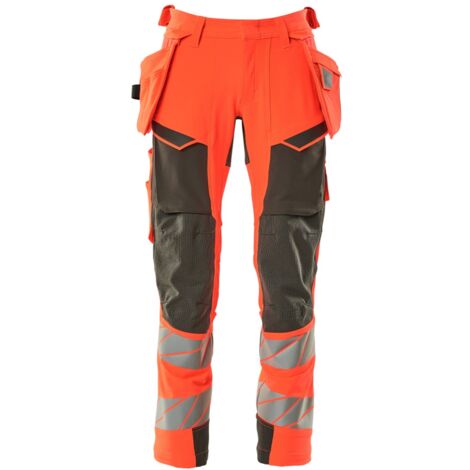 Mascot Warn-Stretchhose mit Hängetaschen 19031-711 Gr. 98 hi-vis rot/dunkelanthrazit