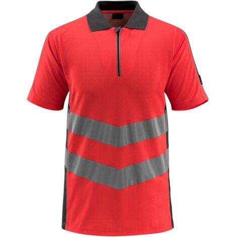 Mascot Warnschutz Polo-Shirt MURTON SAFE SUPREME 50130 Gr. 2XL hi-vis rot/dunkelanthrazit