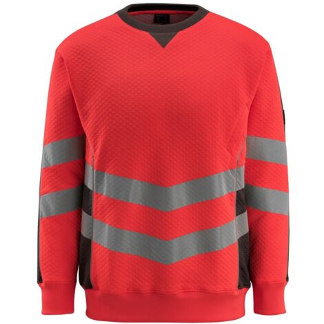 Mascot Warnsweatshirt SAFE SUPREME Wigton Gr. M hi-vis rot/dunkelanthrazit
