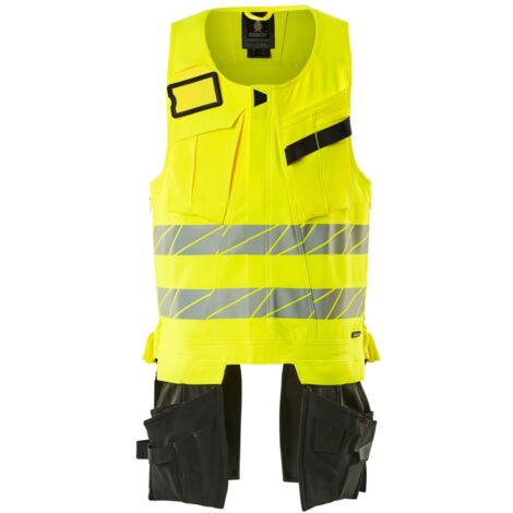 Mascot Werkzeugweste, ULTIMATE STRETCH Werkzeugweste Gr. S, hi-vis gelb/schwarz