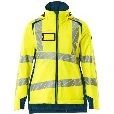 Mascot Winterjacke CLIMASCOT®, Damen Winterjacke Gr. 2XL, hi-vis gelb/dunkelpetroleum